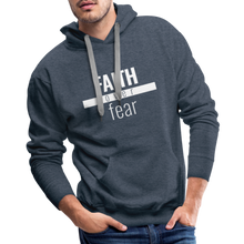 Load image into Gallery viewer, Faith Over Fear - Premium Hoodie - heather denim