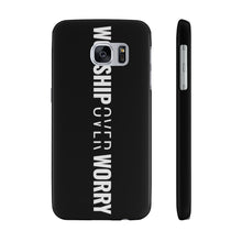 Load image into Gallery viewer, Worship Over Worry - Black Vertical Statement Case - Overwear Gear