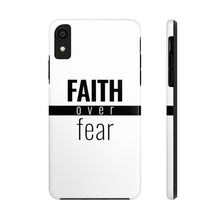 Load image into Gallery viewer, Faith Over Fear - Tough Phone Case (White) - Overwear Gear