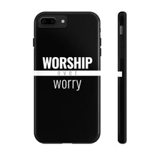 Load image into Gallery viewer, Worship Over Worry - Tough Case (Black) - Overwear Gear