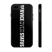 Load image into Gallery viewer, Service Over Status - Tough Phone Case (Black) - Overwear Gear
