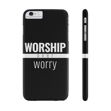 Load image into Gallery viewer, Worship Over Worry - Black Standard Statement Case - Overwear Gear