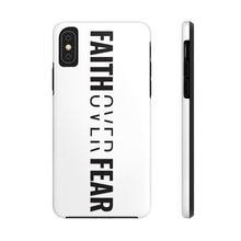 Load image into Gallery viewer, Faith Over Fear - Tough Phone Case (White) - Overwear Gear