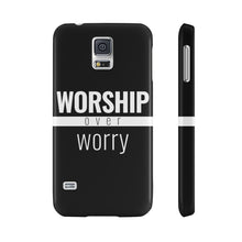 Load image into Gallery viewer, Worship Over Worry - Black Standard Statement Case - Overwear Gear