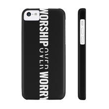 Load image into Gallery viewer, Worship Over Worry - Black Vertical Statement Case - Overwear Gear