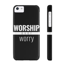 Load image into Gallery viewer, Worship Over Worry - Black Standard Statement Case - Overwear Gear