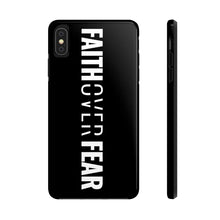 Load image into Gallery viewer, Faith Over Fear - Tough Phone Case (Black) - Overwear Gear