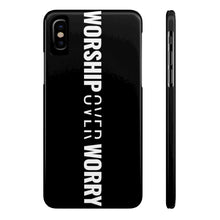 Load image into Gallery viewer, Worship Over Worry - Black Vertical Statement Case - Overwear Gear