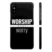 Load image into Gallery viewer, Worship Over Worry - Black Standard Statement Case - Overwear Gear