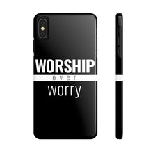 Load image into Gallery viewer, Worship Over Worry - Black Standard Statement Case - Overwear Gear