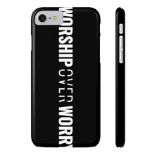 Load image into Gallery viewer, Worship Over Worry - Black Vertical Statement Case - Overwear Gear