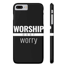 Load image into Gallery viewer, Worship Over Worry - Black Standard Statement Case - Overwear Gear