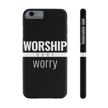 Load image into Gallery viewer, Worship Over Worry - Black Standard Statement Case - Overwear Gear