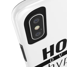 Load image into Gallery viewer, Hope Over Hype - Tough Phone Case (White) - Overwear Gear