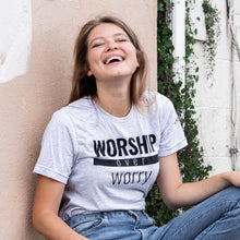 Load image into Gallery viewer, Worship Over Worry - Premium TriBlend Tee - Overwear Gear