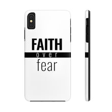 Load image into Gallery viewer, Faith Over Fear - Tough Phone Case (White) - Overwear Gear