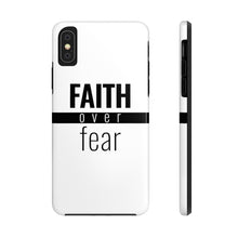 Load image into Gallery viewer, Faith Over Fear - Tough Phone Case (White) - Overwear Gear