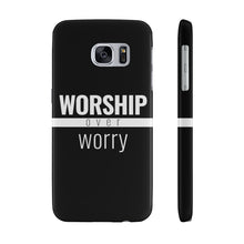 Load image into Gallery viewer, Worship Over Worry - Black Standard Statement Case - Overwear Gear