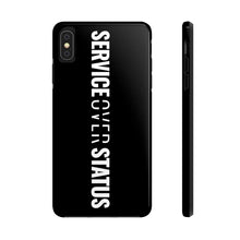 Load image into Gallery viewer, Service Over Status - Tough Phone Case (Black) - Overwear Gear