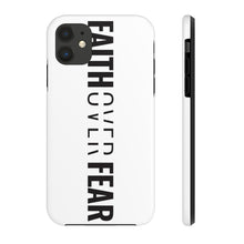 Load image into Gallery viewer, Faith Over Fear - Tough Phone Case (White) - Overwear Gear
