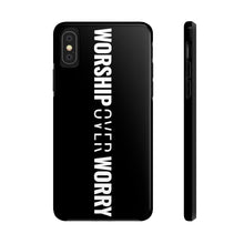 Load image into Gallery viewer, Worship Over Worry - Tough Phone Case (Black) - Overwear Gear