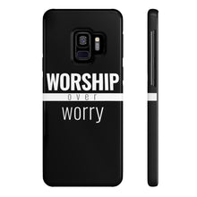 Load image into Gallery viewer, Worship Over Worry - Black Standard Statement Case - Overwear Gear
