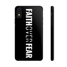 Load image into Gallery viewer, Faith Over Fear - Tough Phone Case (Black) - Overwear Gear