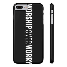 Load image into Gallery viewer, Worship Over Worry - Black Vertical Statement Case - Overwear Gear