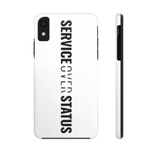 Load image into Gallery viewer, Service Over Status - Tough Phone Case (White) - Overwear Gear