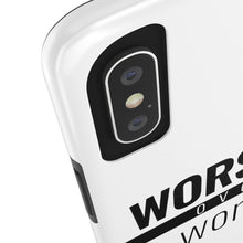 Load image into Gallery viewer, Worship Over Worry - Tough Phone Case (White) - Overwear Gear