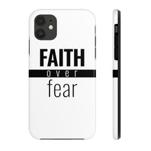 Load image into Gallery viewer, Faith Over Fear - Tough Phone Case (White) - Overwear Gear
