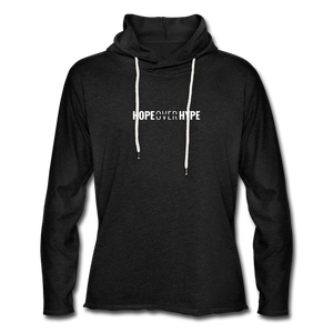 Hope Over Hype - Lightweight Hoodie - charcoal gray