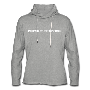 Courage Over Compromise - Lightweight Hoodie - heather gray