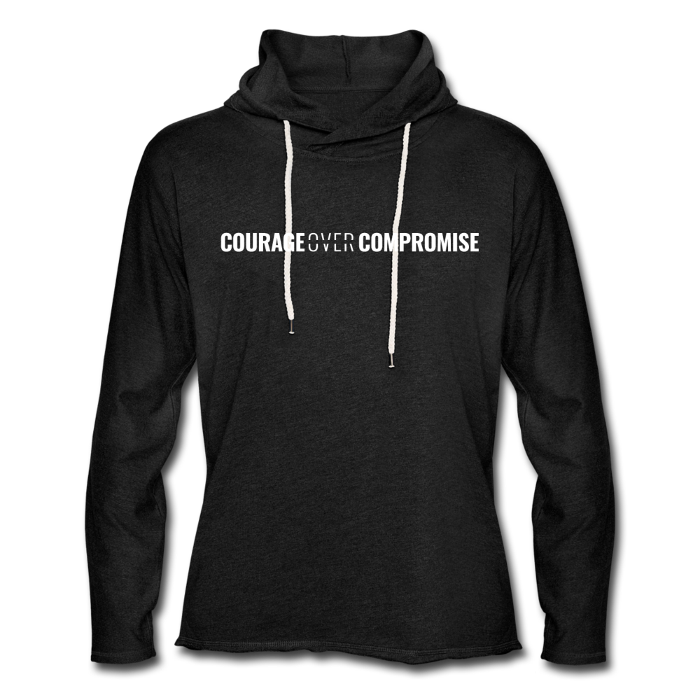 Courage Over Compromise - Lightweight Hoodie - charcoal gray