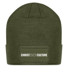 Load image into Gallery viewer, Christ Over Culture - Patch Beanie - olive