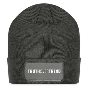 Truth Over Trend - Patch Beanie - charcoal grey