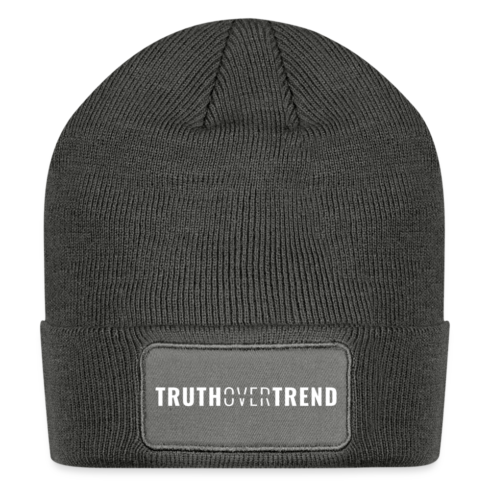Truth Over Trend - Patch Beanie - charcoal grey
