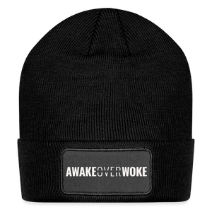 Awake Over Woke - Patch Beanie - black