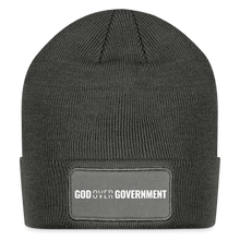 Load image into Gallery viewer, God Over Government - Patch Beanie - charcoal grey