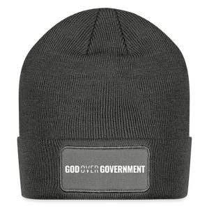 God Over Government - Patch Beanie - charcoal grey