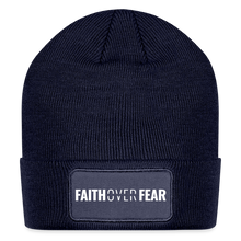 Load image into Gallery viewer, Faith Over Fear - Patch Beanie - navy