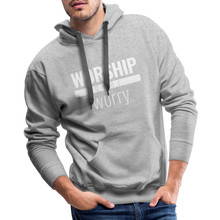 Load image into Gallery viewer, Worship Over Worry - Premium Hoodie - heather grey