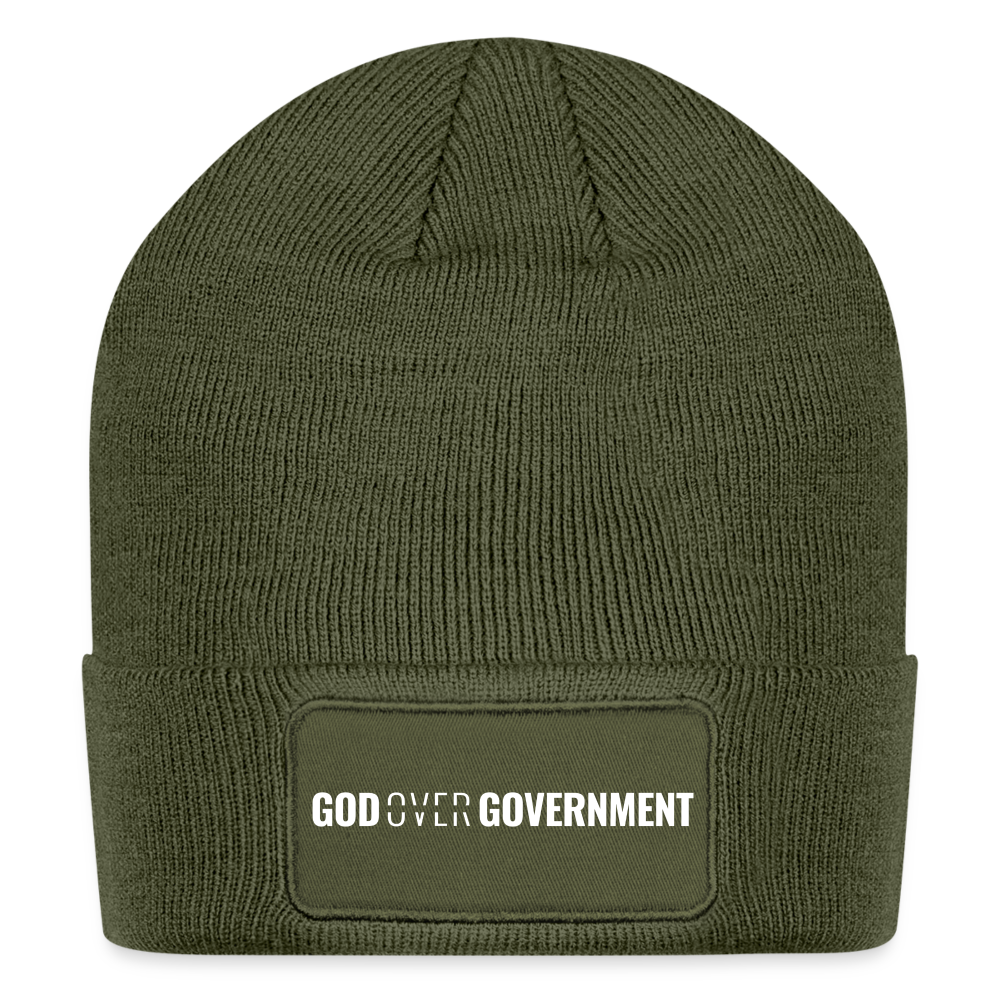 God Over Government - Patch Beanie - olive