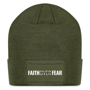 Faith Over Fear - Patch Beanie - olive