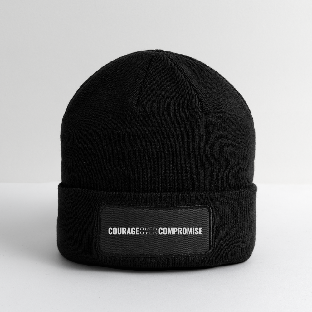 Courage Over Compromise - Patch Beanie - black