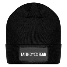 Load image into Gallery viewer, Faith Over Fear - Patch Beanie - black