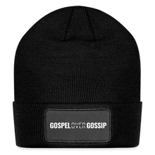 Load image into Gallery viewer, Gospel Over Gossip - Patch Beanie - black