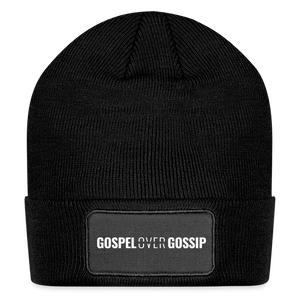 Gospel Over Gossip - Patch Beanie - black