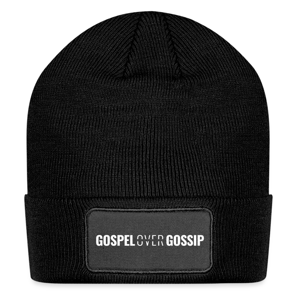 Gospel Over Gossip - Patch Beanie - black