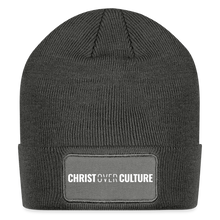 Load image into Gallery viewer, Christ Over Culture - Patch Beanie - charcoal grey